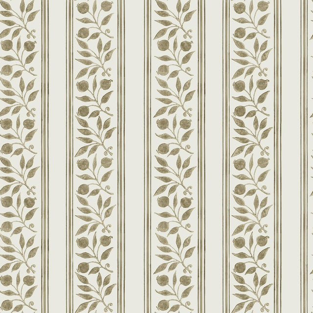 York Rosehip Stripe Flax Peel and Stick Wallpaper