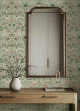 York Strawberry Thief Fennel Peel and Stick Wallpaper