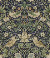 York Strawberry Thief Ink Blue Peel and Stick Wallpaper