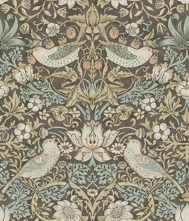 York Strawberry Thief Mole Peel and Stick Wallpaper