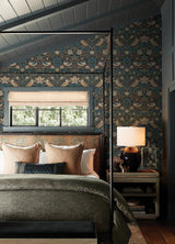 York Strawberry Thief Charcoal Peel and Stick Wallpaper