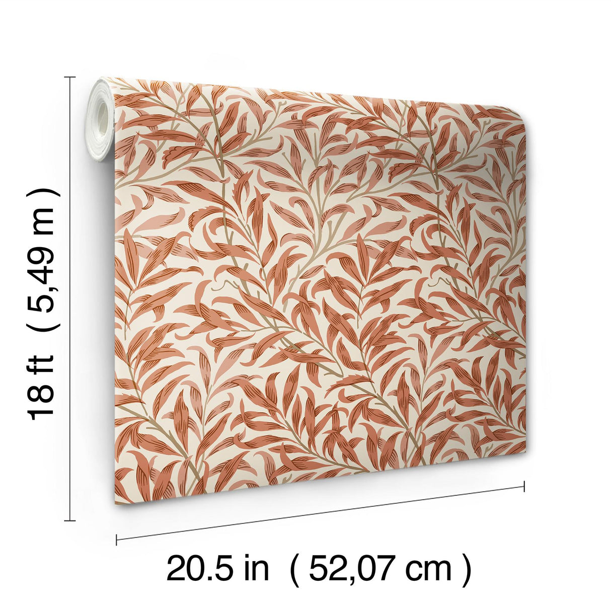 York Willow Boughs Carmine Peel and Stick Wallpaper