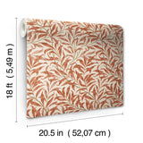 York Willow Boughs Carmine Peel and Stick Wallpaper