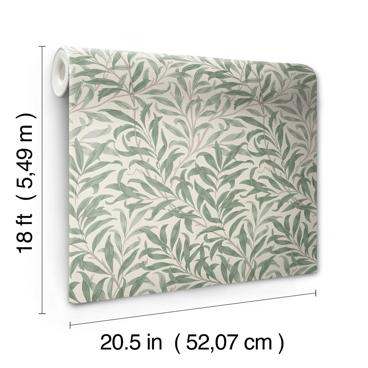 York Willow Boughs Bayleaf Peel and Stick Wallpaper