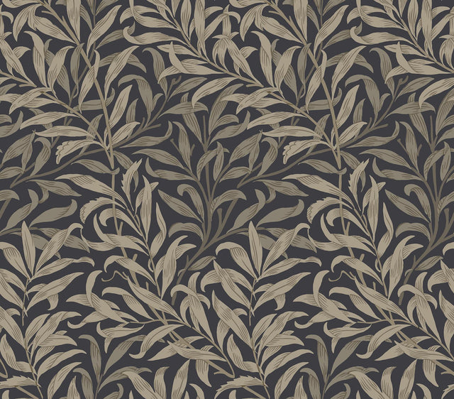 York Willow Boughs Charcoal Peel and Stick Wallpaper