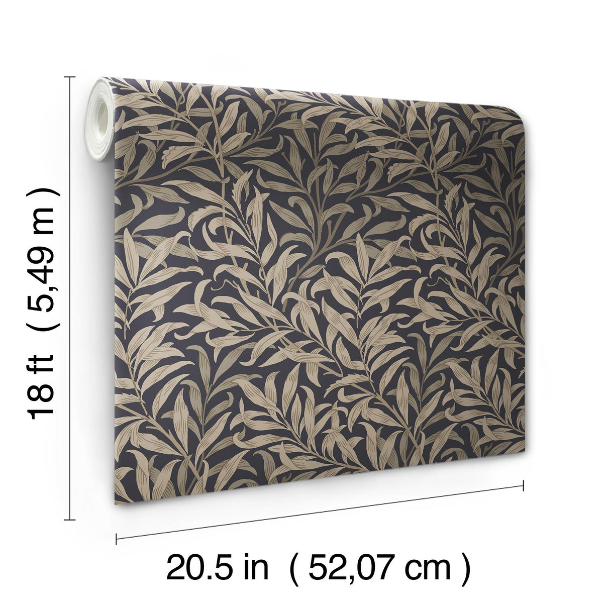 York Willow Boughs Charcoal Peel and Stick Wallpaper