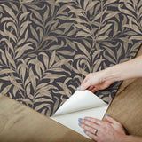 York Willow Boughs Charcoal Peel and Stick Wallpaper