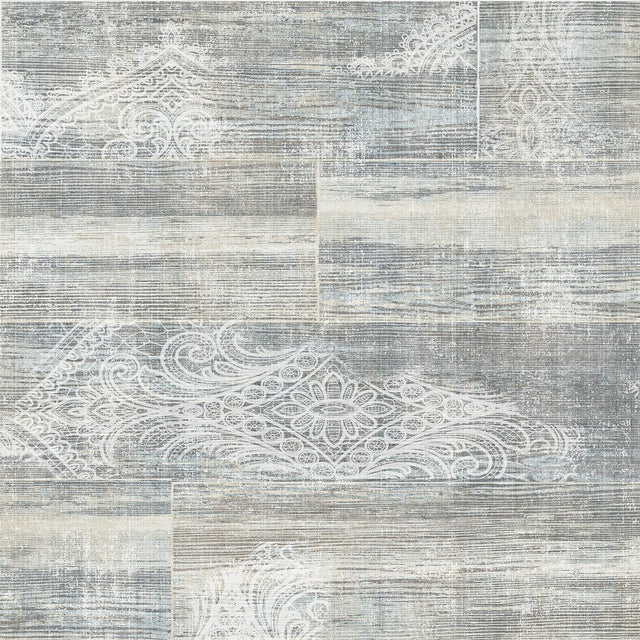 York Inaya Blue Ornament Wallpaper