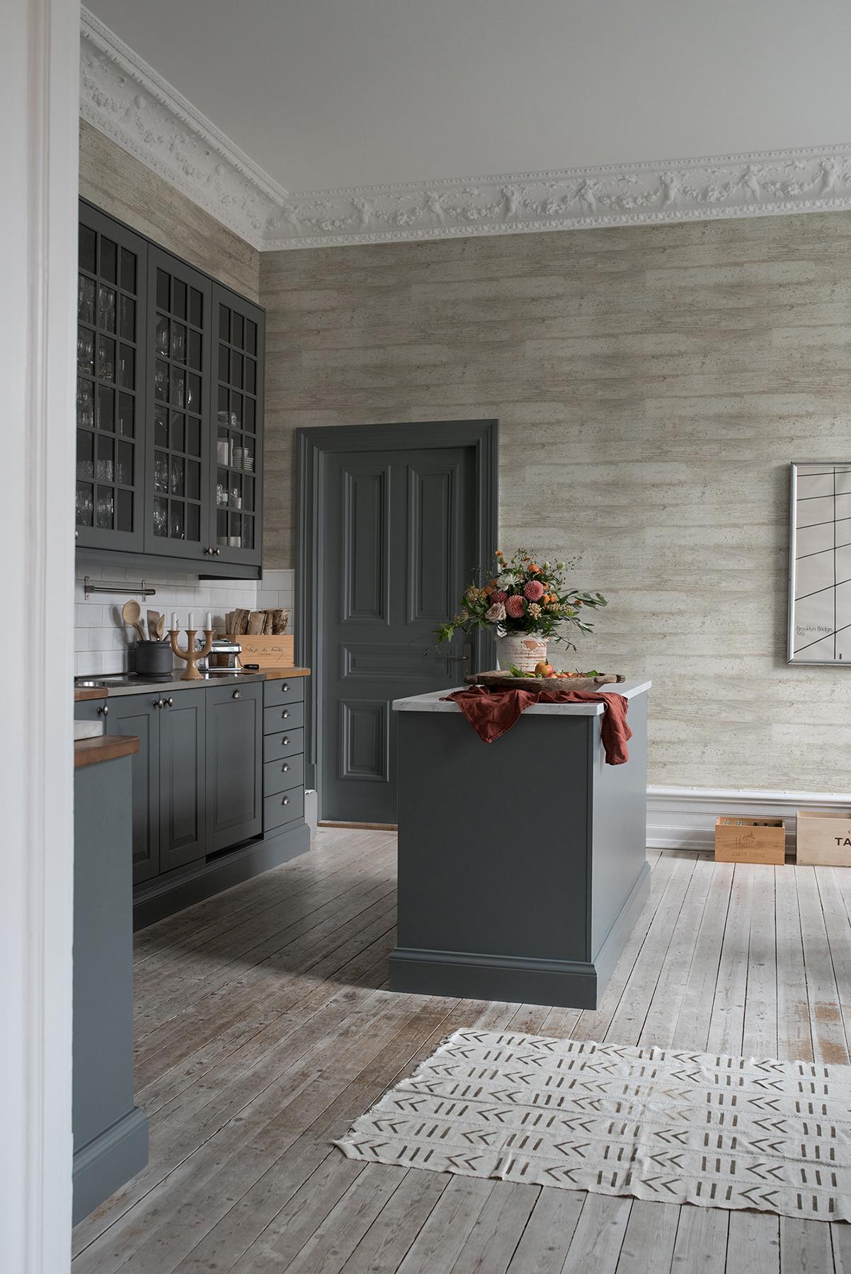 York Deven Light Brown Concrete Wallpaper