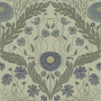 York Marguerite Green Damask Wallpaper