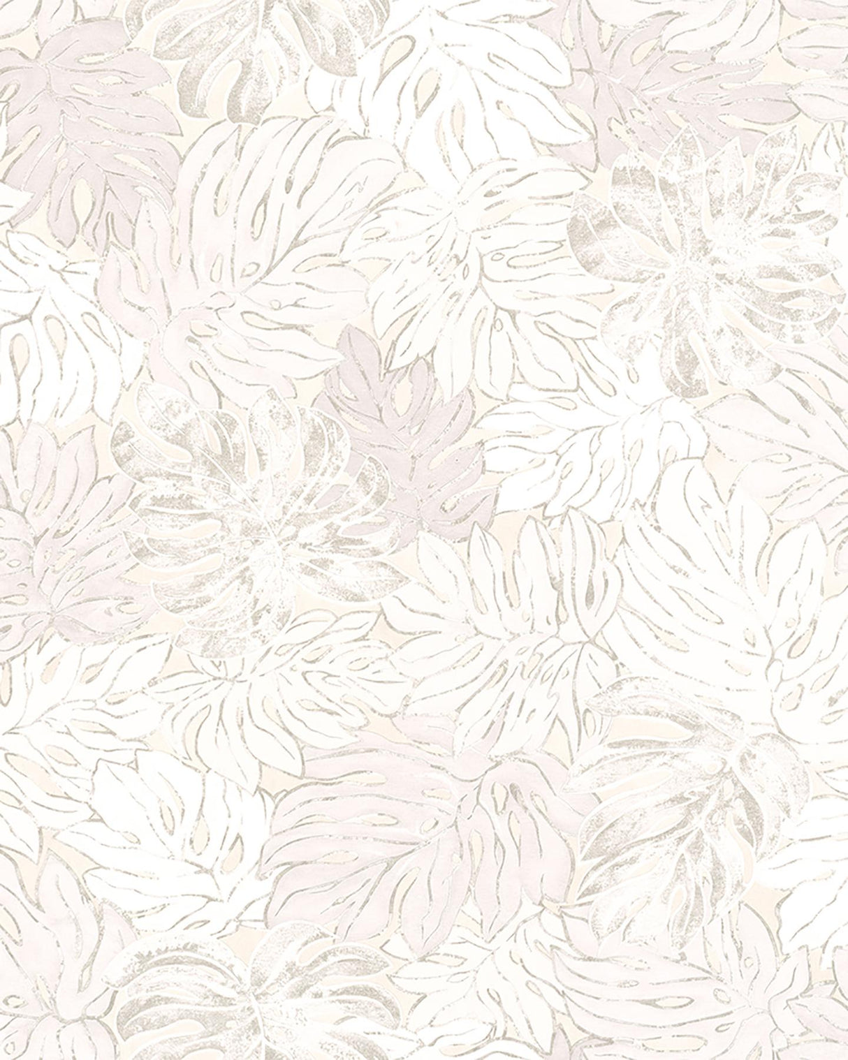 York Cedar White Botanical Wallpaper