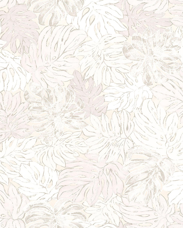 York Cedar White Botanical Wallpaper
