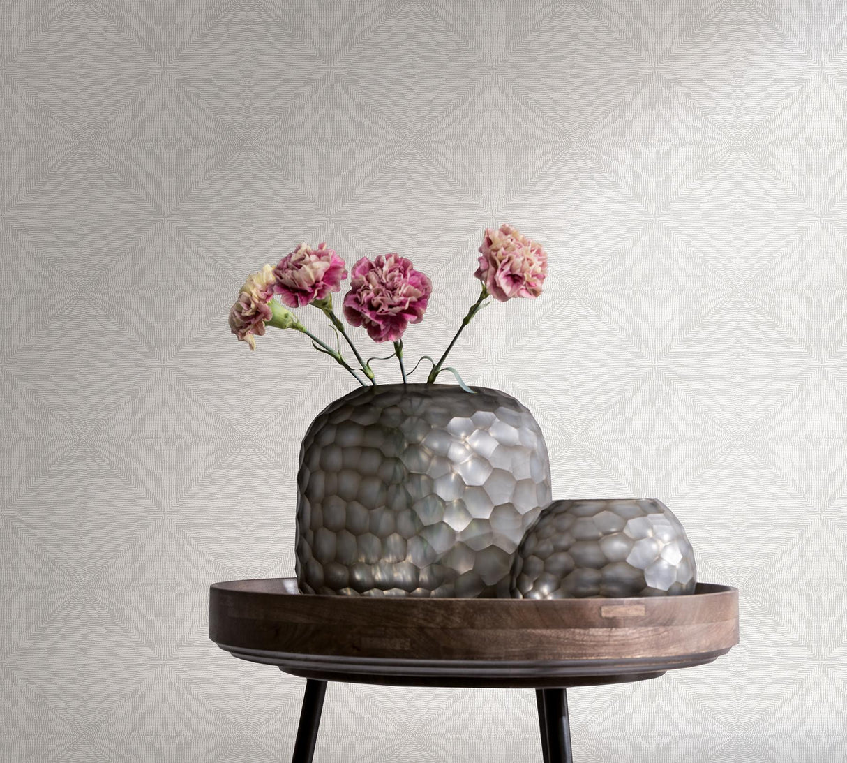 York Mayra Grey Diamond Wallpaper