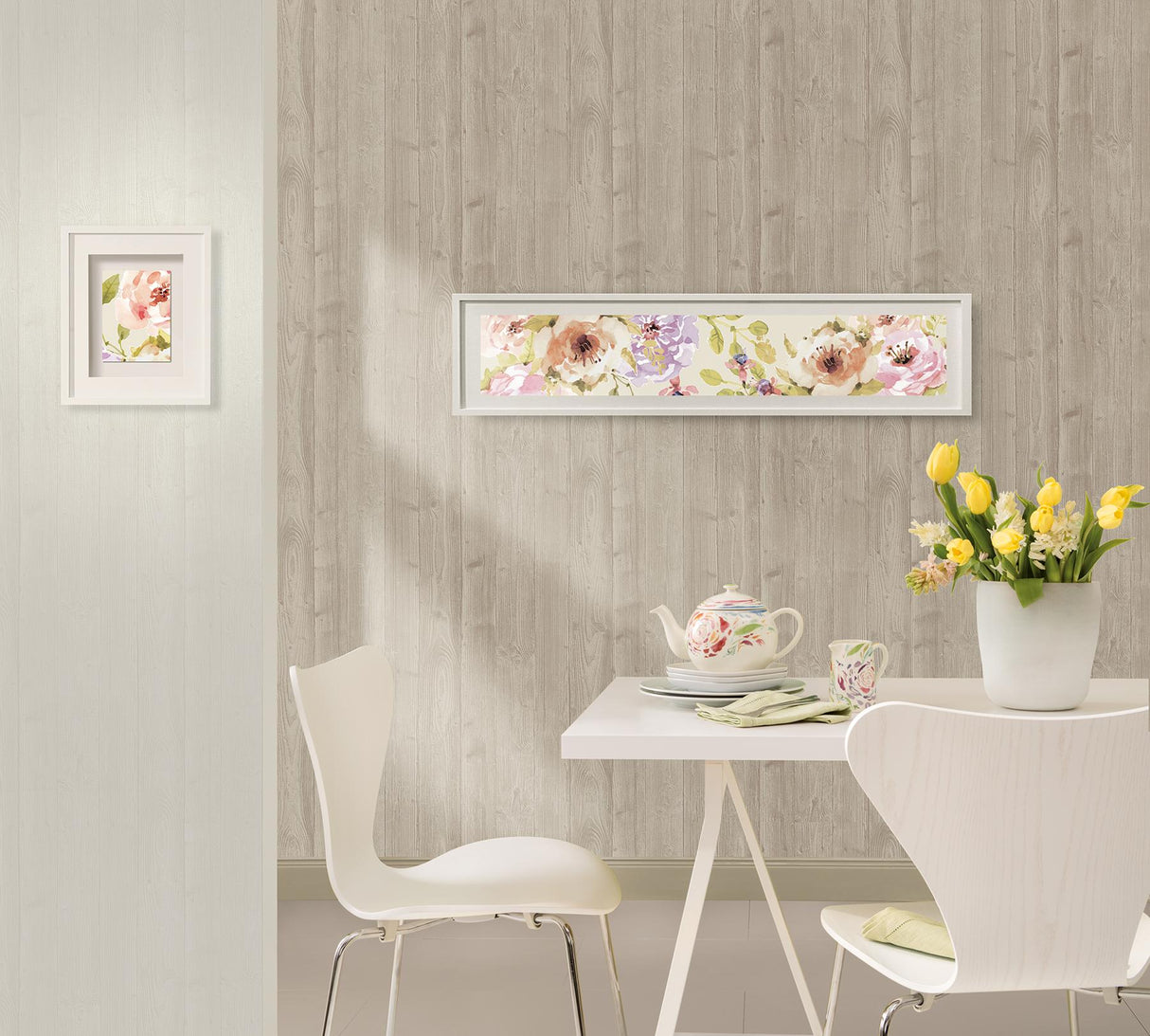 York Talbot Beige Wood Wallpaper