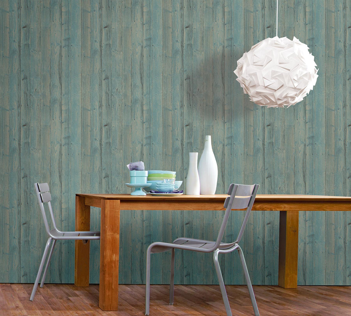 York Talbot Green Wood Wallpaper