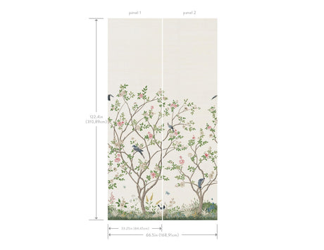 Ronald Redding Designs Lingering Garden White Wall Mural