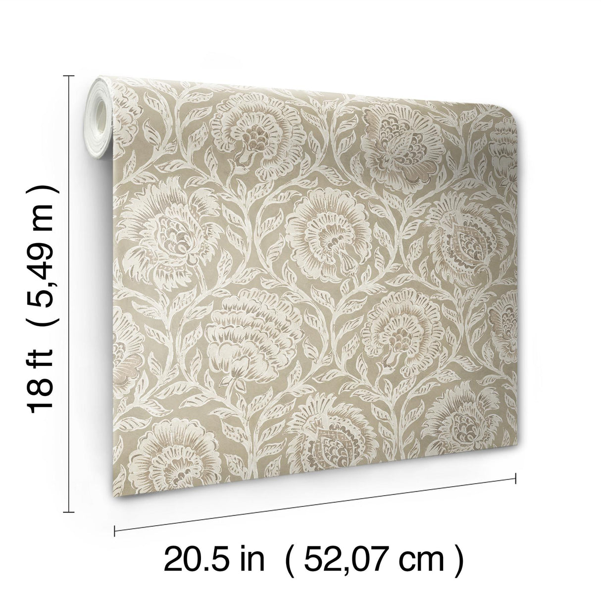 York Aliviya Pistachio Peel and Stick Wallpaper