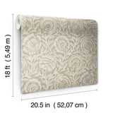 York Aliviya Pistachio Peel and Stick Wallpaper