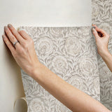 York Aliviya Peppercorn Peel and Stick Wallpaper