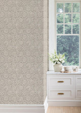 York Aliviya Peppercorn Peel and Stick Wallpaper