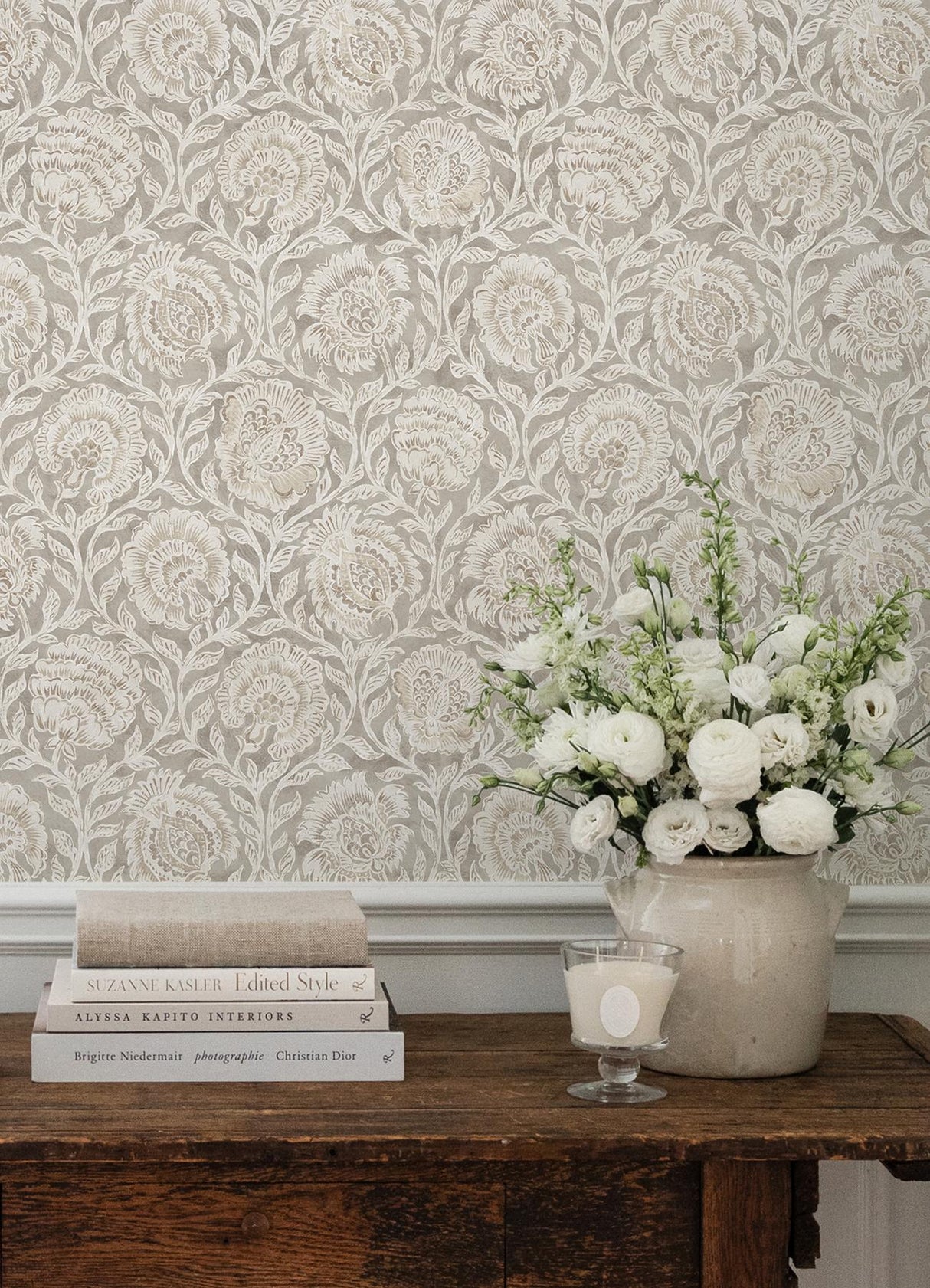 York Aliviya Peppercorn Peel and Stick Wallpaper