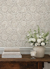 York Aliviya Peppercorn Peel and Stick Wallpaper