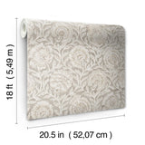 York Aliviya Peppercorn Peel and Stick Wallpaper
