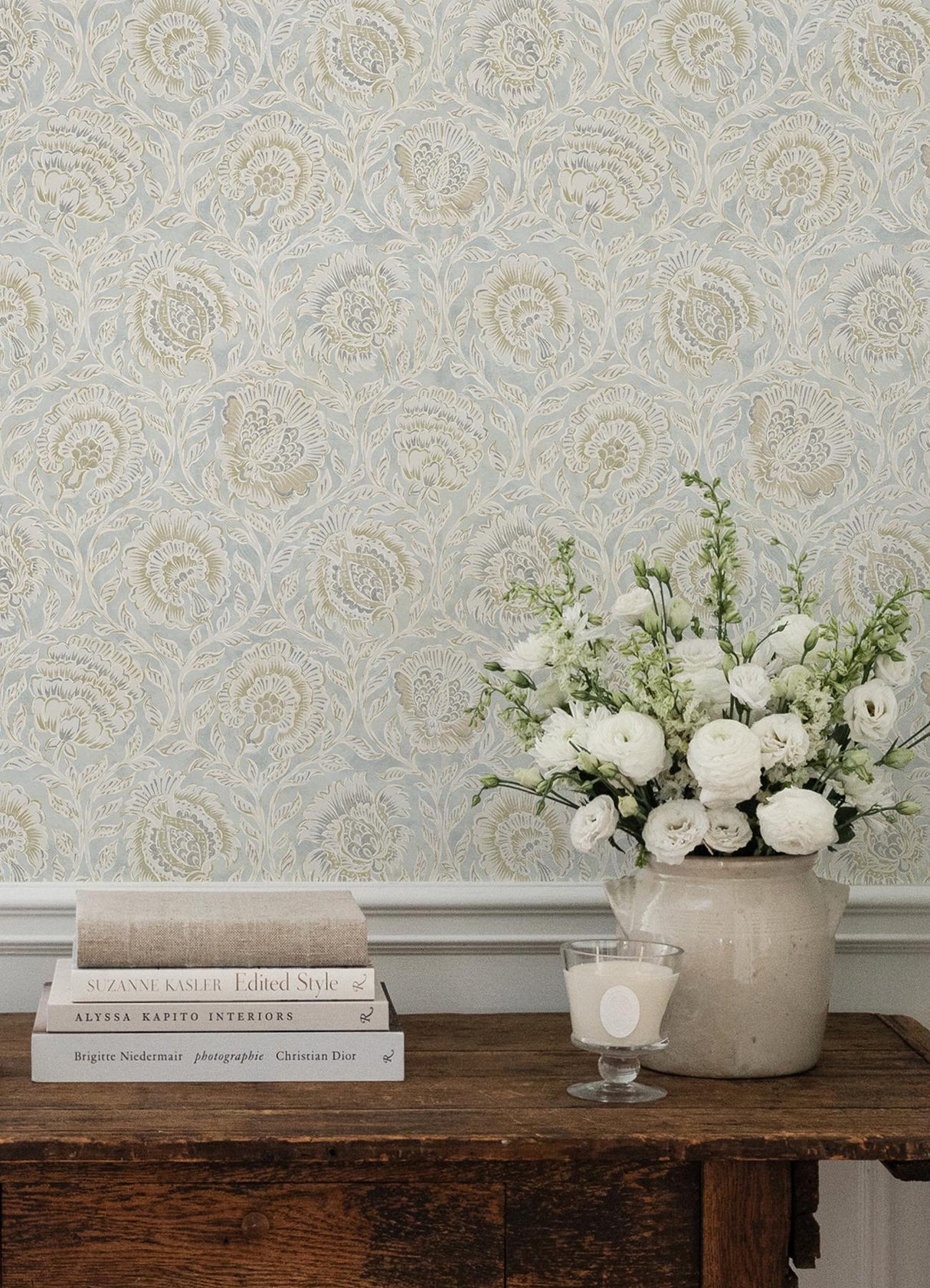 York Aliviya Mint Peel and Stick Wallpaper