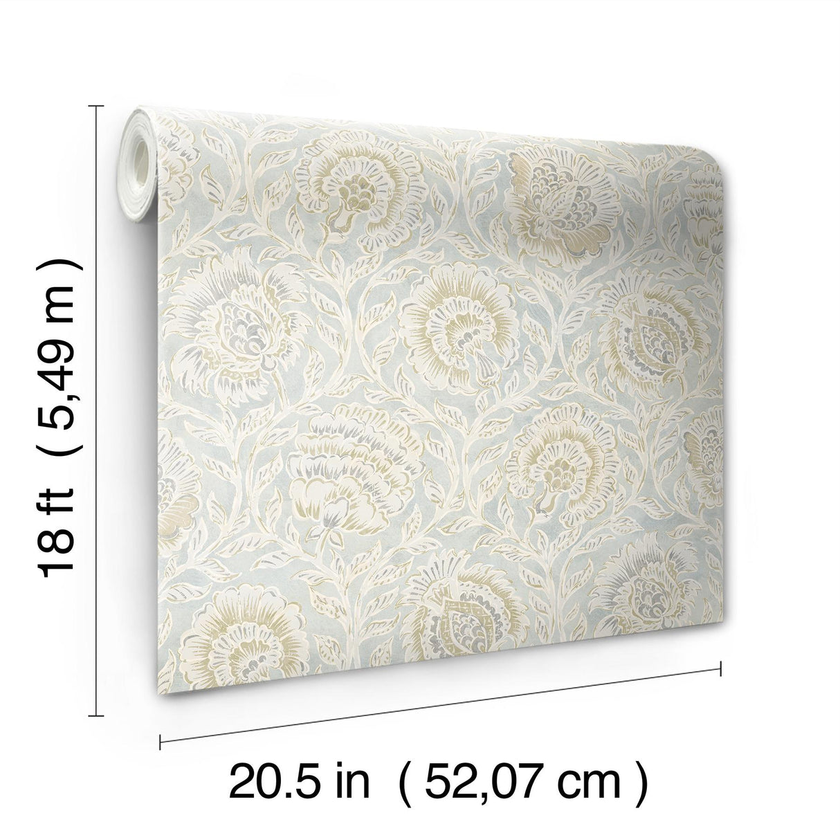 York Aliviya Mint Peel and Stick Wallpaper