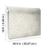York Aliviya Mint Peel and Stick Wallpaper