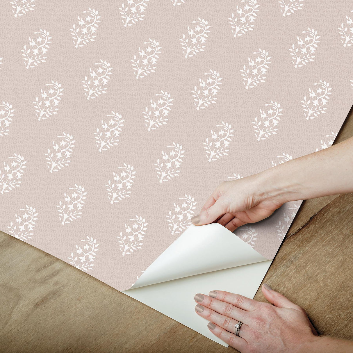 York Safia Coral Peel and Stick Wallpaper