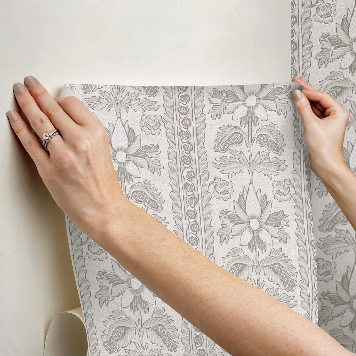 York Zareen Caviar Peel and Stick Wallpaper