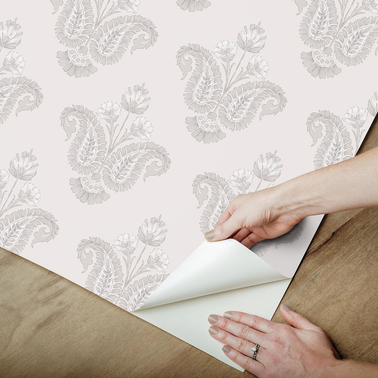 York Fazia Linen Peel and Stick Wallpaper