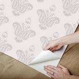 York Fazia Linen Peel and Stick Wallpaper