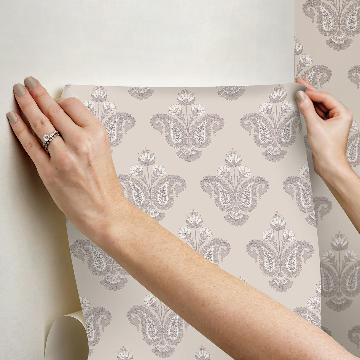 York Fazia Jute Peel and Stick Wallpaper