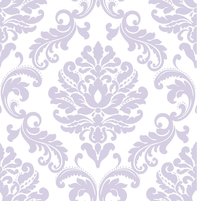 York Purple Ariel Peel & Stick Wallpaper