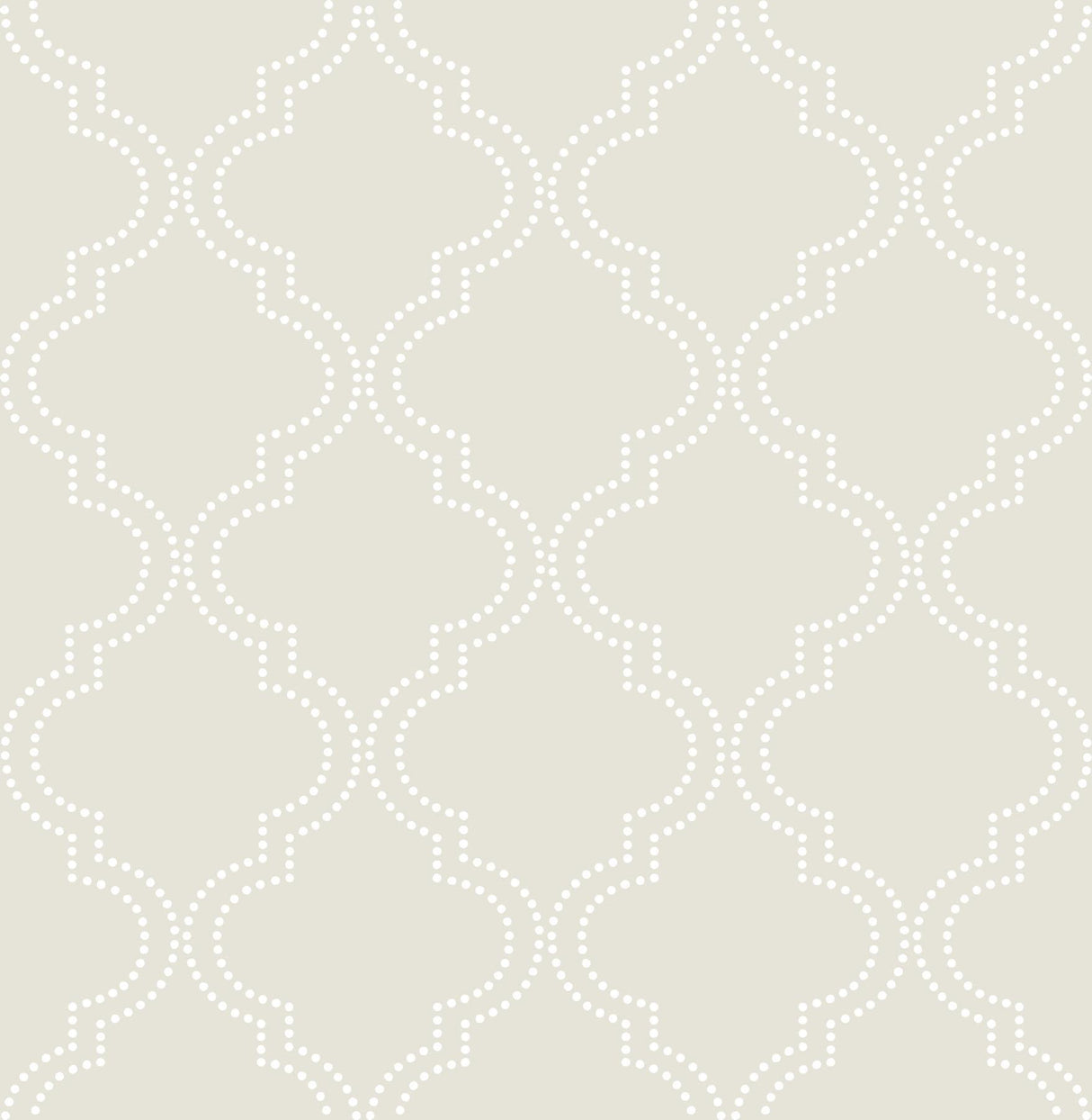 York Taupe Quatrefoil Peel & Stick Wallpaper