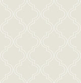 York Taupe Quatrefoil Peel & Stick Wallpaper