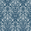 York Bohemian Damask Indigo Peel & Stick Wallpaper