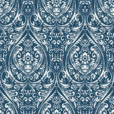 York Bohemian Damask Indigo Peel & Stick Wallpaper