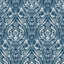 York Bohemian Damask Indigo Peel & Stick Wallpaper