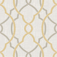 York Sausalito Taupe/Yellow Peel & Stick Wallpaper