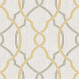 York Sausalito Taupe/Yellow Peel & Stick Wallpaper