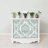 York Kensington Damask Blue Peel & Stick Wallpaper