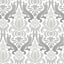 York Grey Nouveau Damask Peel & Stick Wallpaper