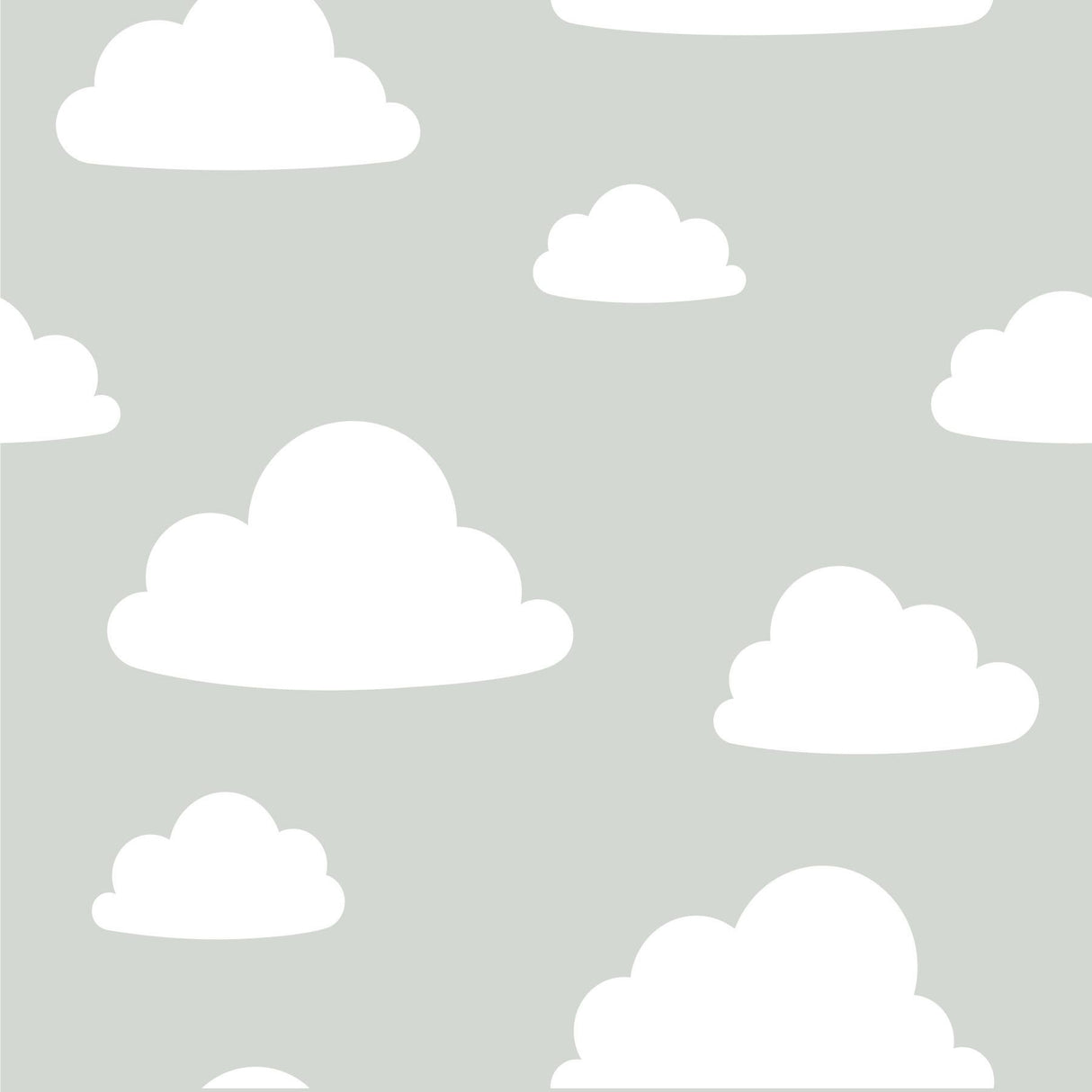 York Clouds Grey Peel & Stick Wallpaper
