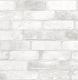 York Loft White Brick Peel & Stick Wallpaper