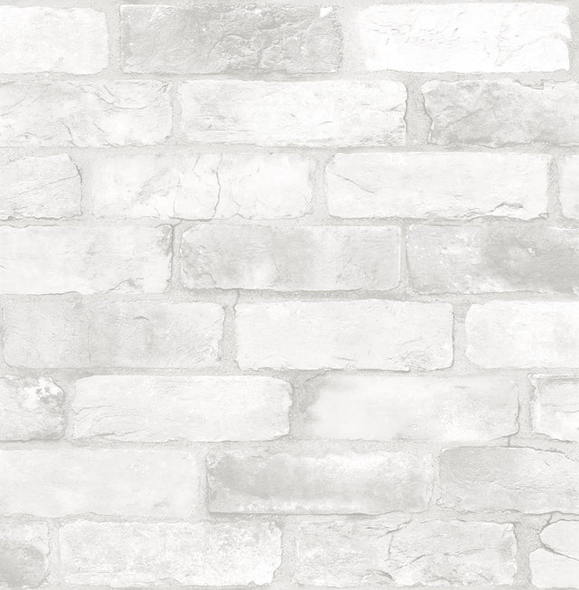 York Loft White Brick Peel & Stick Wallpaper