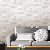 York Loft White Brick Peel & Stick Wallpaper