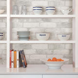York Loft White Brick Peel & Stick Wallpaper
